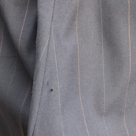 Christian Dior Monsieur Vintage Navy Blue Striped Wool Men's Suit Pants - Picture 11 of 11